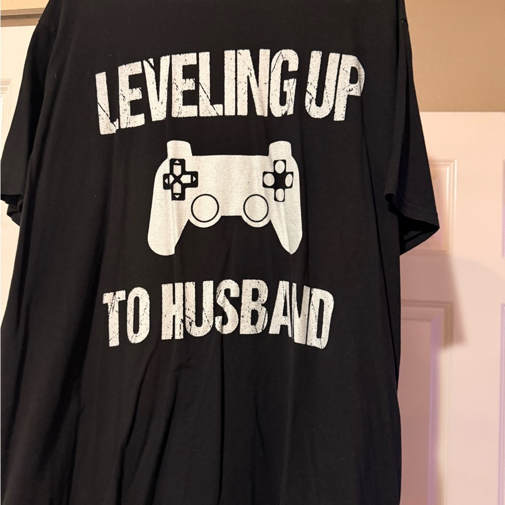 Black Graphic Tee with Gamer Print